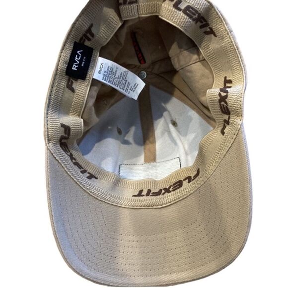 RVCA flex fit baseball cap with red logo on front - Picture 7 of 7